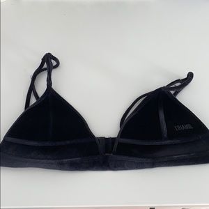 Black Velvet Triangl Top